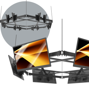 Video Cluster Ceiling Mounts</br><SPAN STYLE="color: #ff7e00; font-size: 12pt">Standard & Custom Cluster Video Ceiling Mounts</span>
