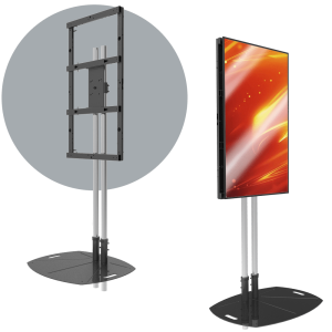 Single Portrait LCD Mount</br><SPAN STYLE="color: #ff7e00; font-size: 12pt">1X1 Ground Supported LCD Frame</span>