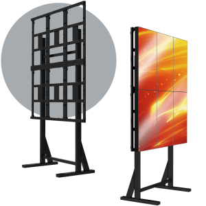 3X2 Portrait LCD Mount</br><SPAN STYLE="color: #ff7e00; font-size: 12pt">3X2 Ground Supported LCD Frame</span>