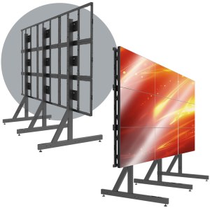 3X3 Landscape LCD Mount</br><SPAN STYLE="color: #ff7e00; font-size: 12pt">3X3 Ground Supported LCD Frame Landscape</span>