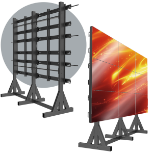 3X3 Landscape LCD Mount - HoverTrack™</br><SPAN STYLE="color: #ff7e00; font-size: 12pt">3X3 Ground Supported LCD Frame Landscape</span>