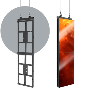 HoverGrid™ 1X2</br><SPAN STYLE="color: #ff7e00; font-size: 12pt">Flyable 1X2 Portrait Video Wall Frame System</span>