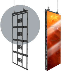 HoverGrid™ 1X4</br><SPAN STYLE="color: #ff7e00; font-size: 12pt">Flyable 1X4 Landscape Video Wall Frame System</span>