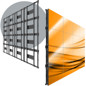 MVFS 4X4</br><SPAN STYLE="color: #ff7e00; font-size: 12pt">Modular 4X4 LCD Wall Mount</span>