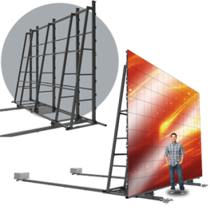 14X9 Ground Supported Trolley LED Video Wall</br><SPAN STYLE="color: #ff7e00; font-size: 12pt">Absen A3 Pro LED Tile Video Wall Mounting System</span>