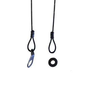 SC-018</br><SPAN STYLE="color: #ff7e00; font-size: 12pt">Safety Cable Black</span>