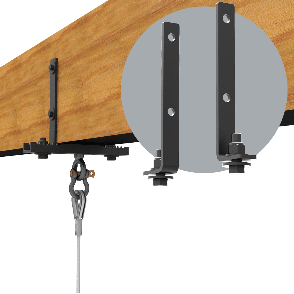 Wood beam clamp adapter