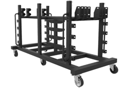 LED Ground Support Cart Black