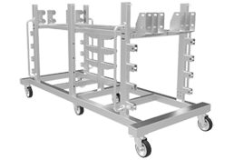 LED Ground Support Cart Silver