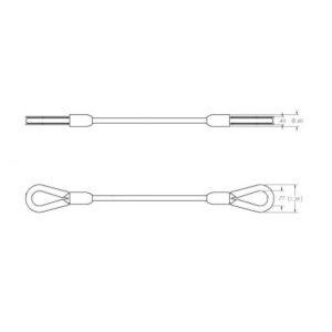 FC-033-S </br><SPAN STYLE="color: #ff7e00; font-size: 12pt">3/16” Wire Rope Sling</span>